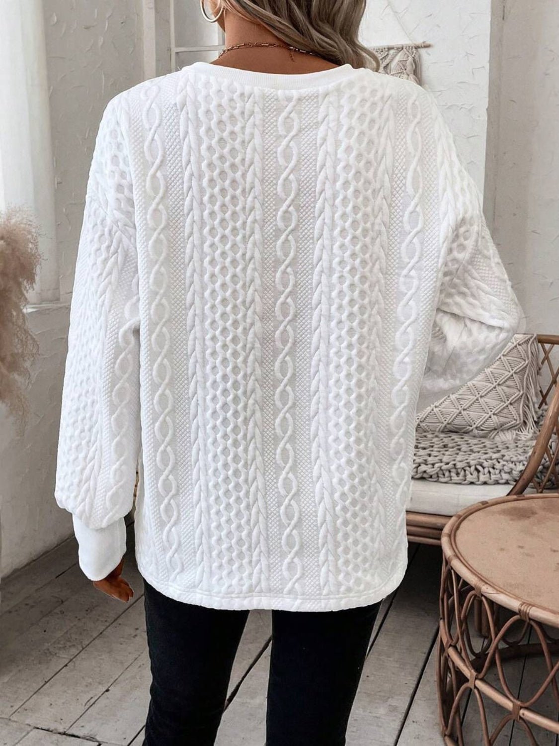 V - Neck Long Sleeve Sweatshirt - Flip Flop Dynasty