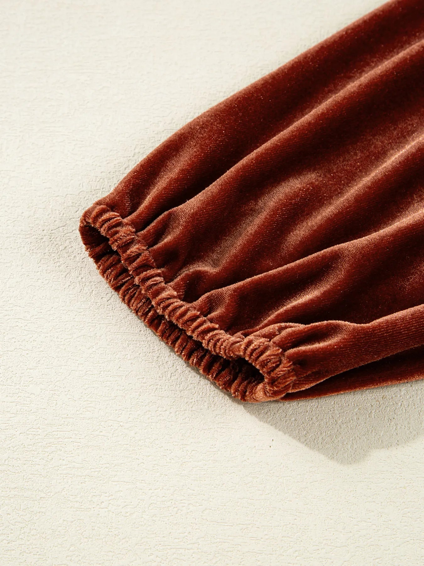 V Neck Puff Sleeve Velvet Dress - Flip Flop Dynasty