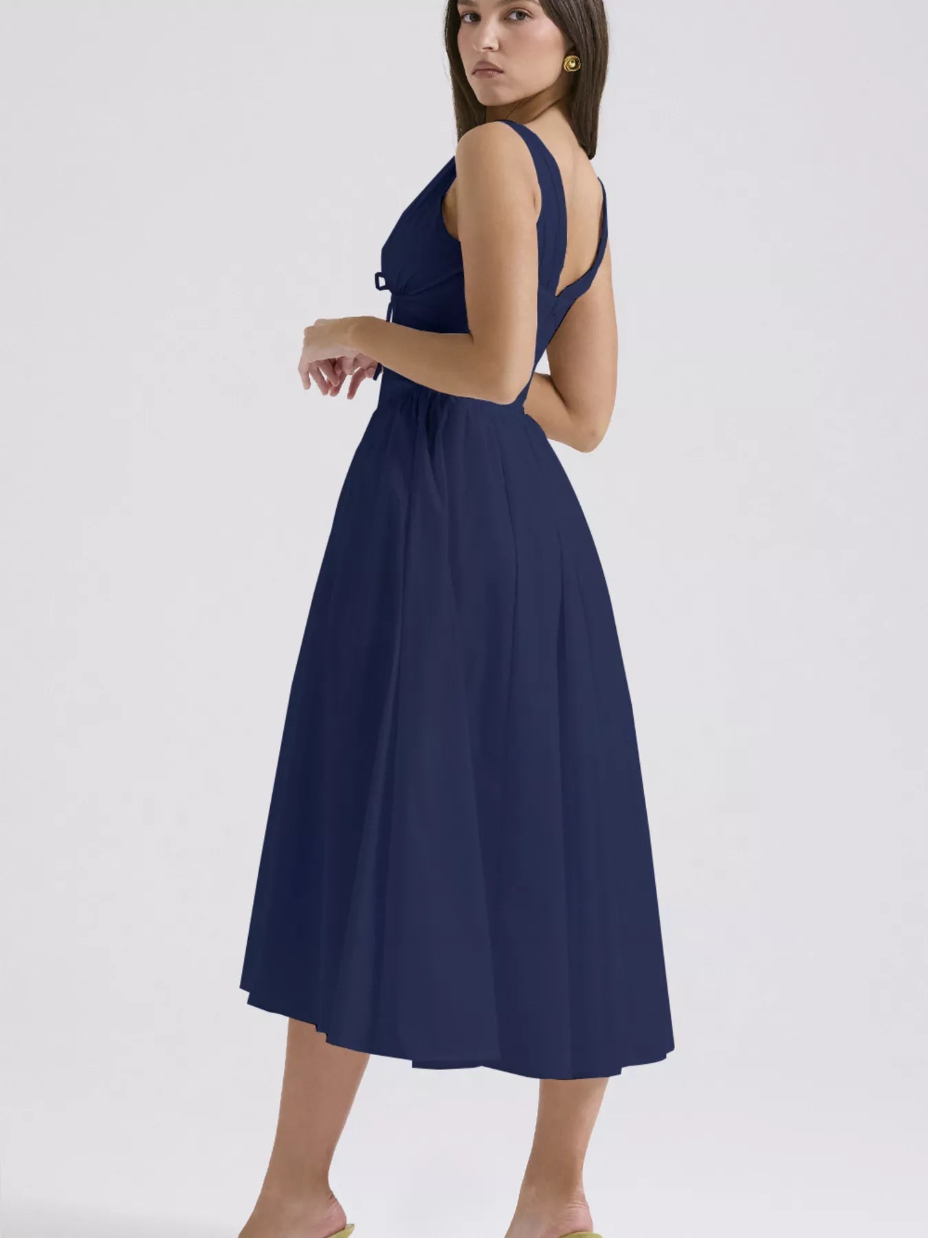 V - Neck Sleeveless Midi Dress - Flip Flop Dynasty
