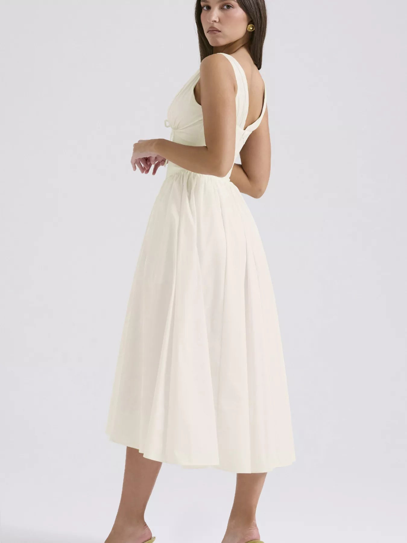 V - Neck Sleeveless Midi Dress - Flip Flop Dynasty