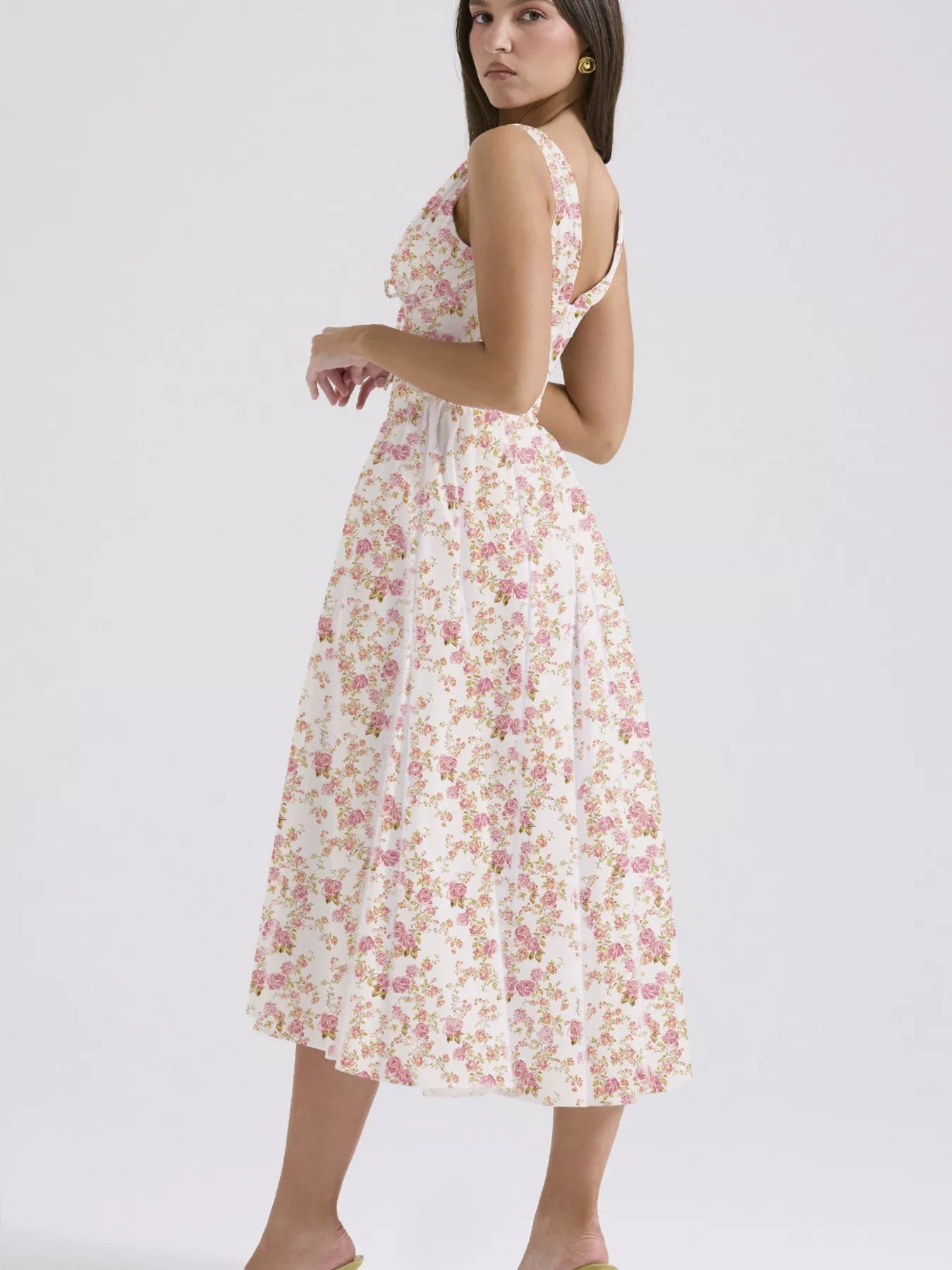 V - Neck Sleeveless Midi Dress - Flip Flop Dynasty