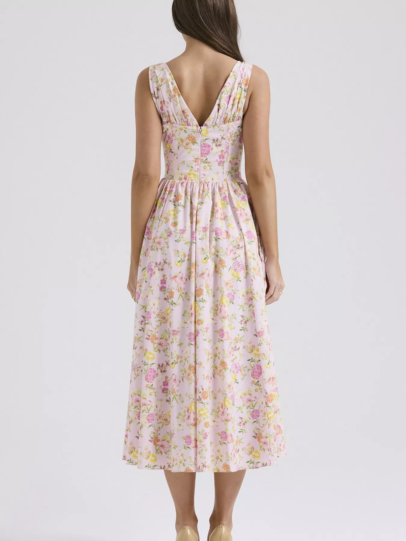 V - Neck Sleeveless Midi Dress - Flip Flop Dynasty