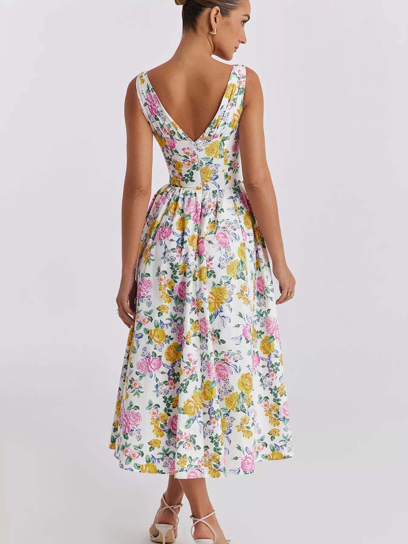 V - Neck Sleeveless Midi Dress - Flip Flop Dynasty