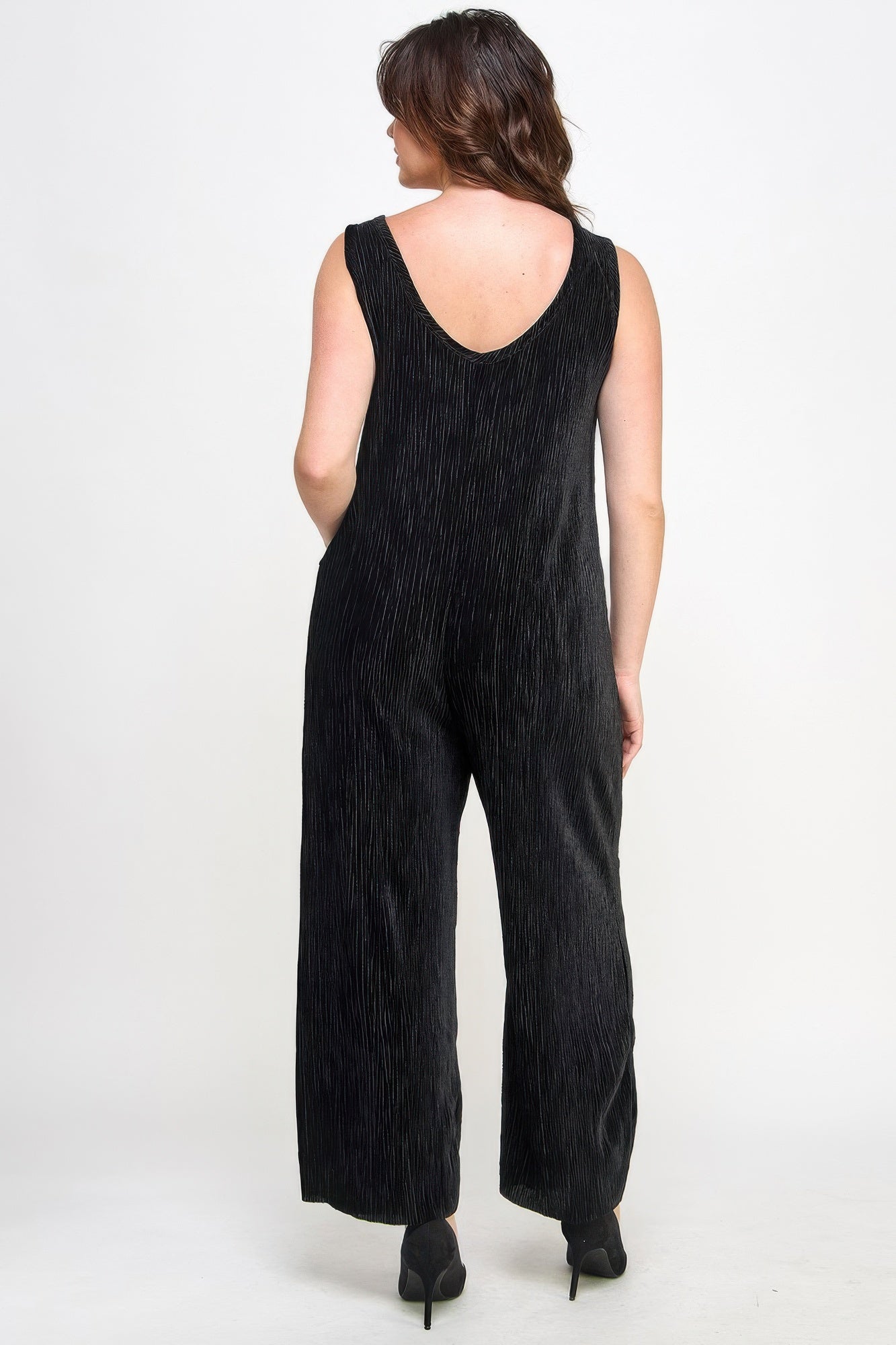 Velvet Plisse Overall Jumpsuit - Flip Flop Dynasty