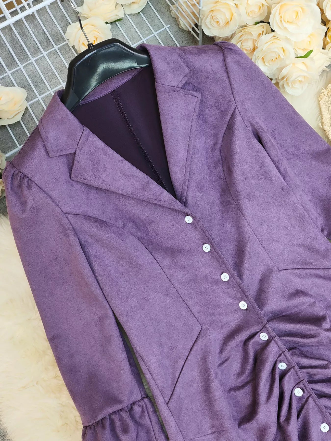 Velvet Ruffle Slit Midi Dress - Flip Flop Dynasty