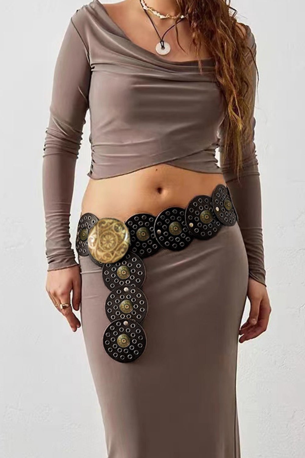 Vintage PU Leather Wide Belt - Flip Flop Dynasty