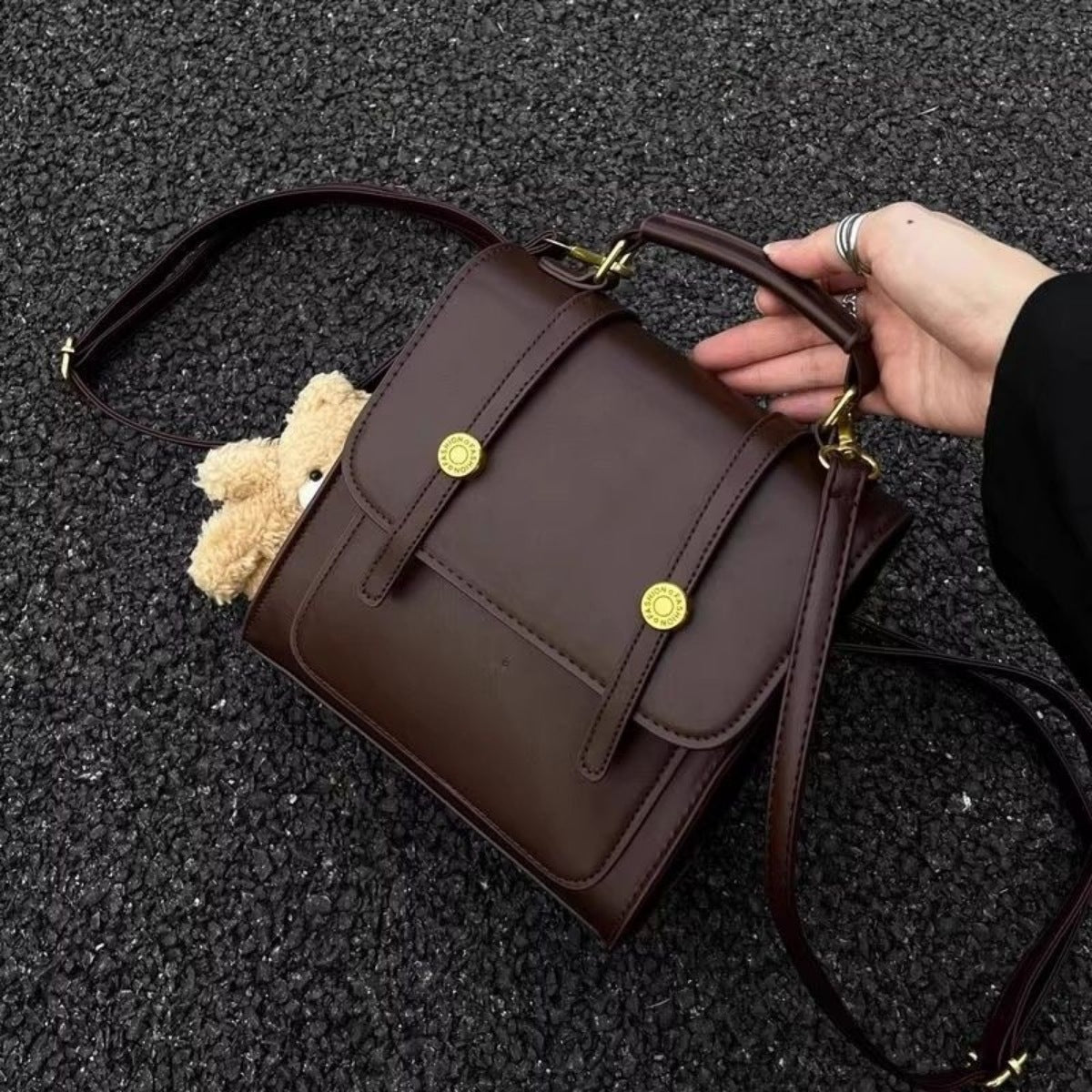 Vintage Style Leather Backpack Bag - Flip Flop Dynasty
