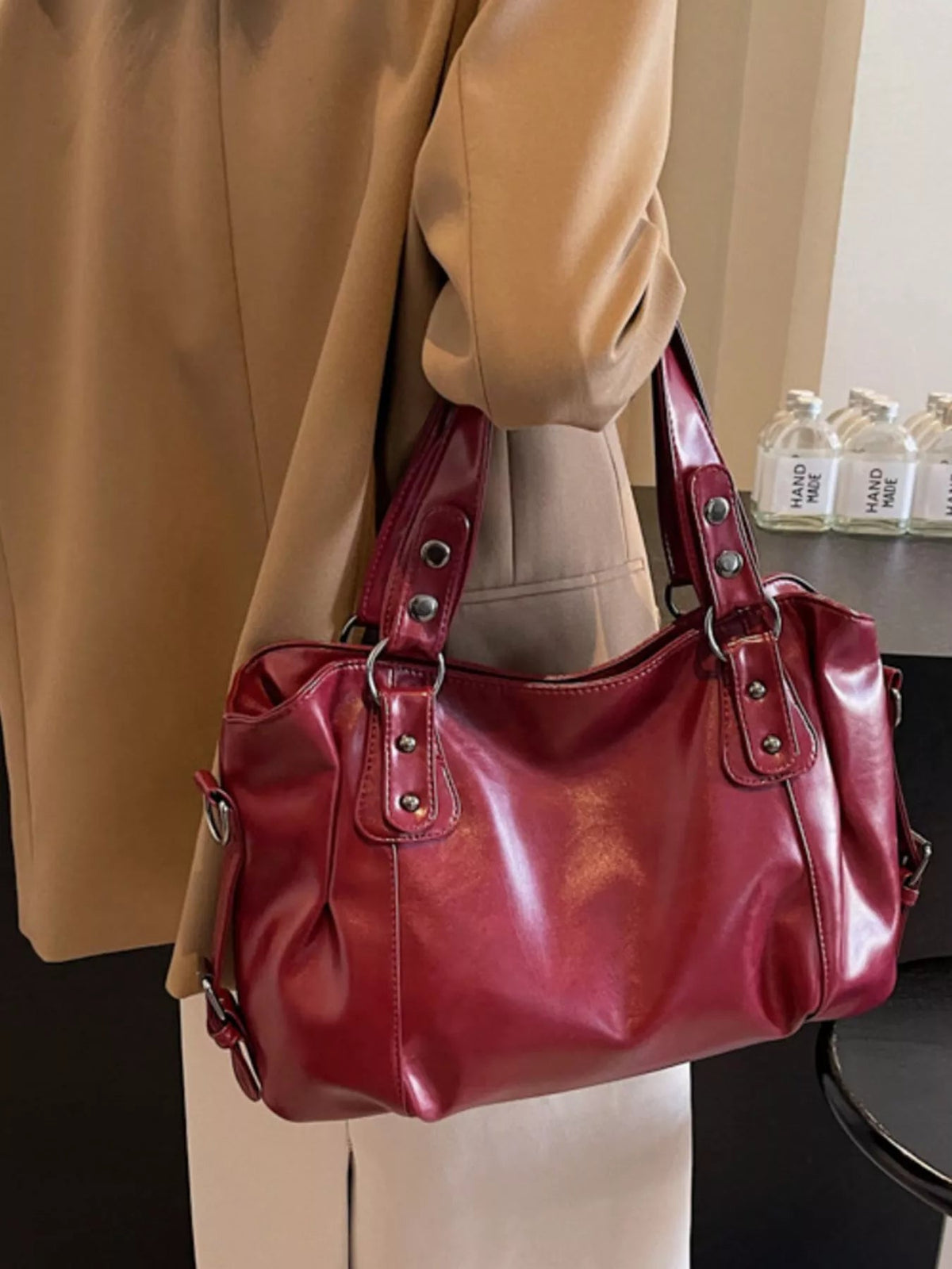 Vintage Style Leather Handbag - Flip Flop Dynasty
