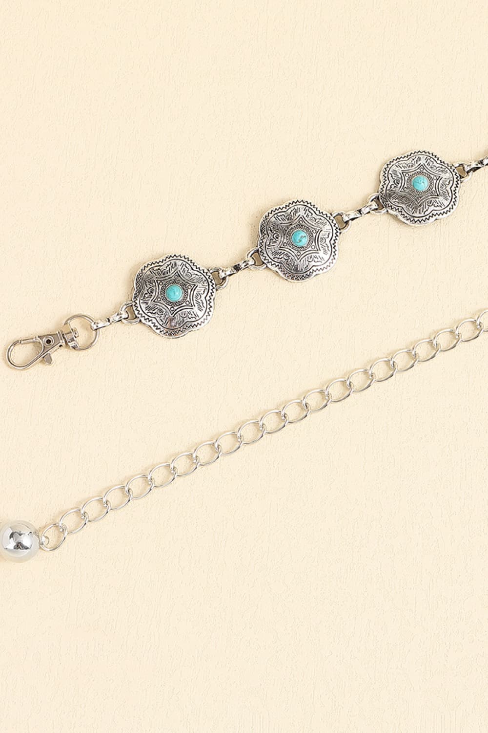 Vintage Turquoise Alloy Belt - Flip Flop Dynasty