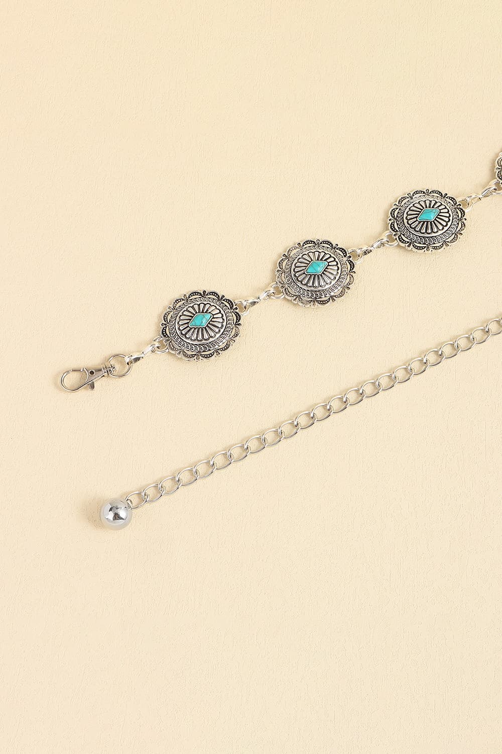 Vintage Turquoise Alloy Belt - Flip Flop Dynasty