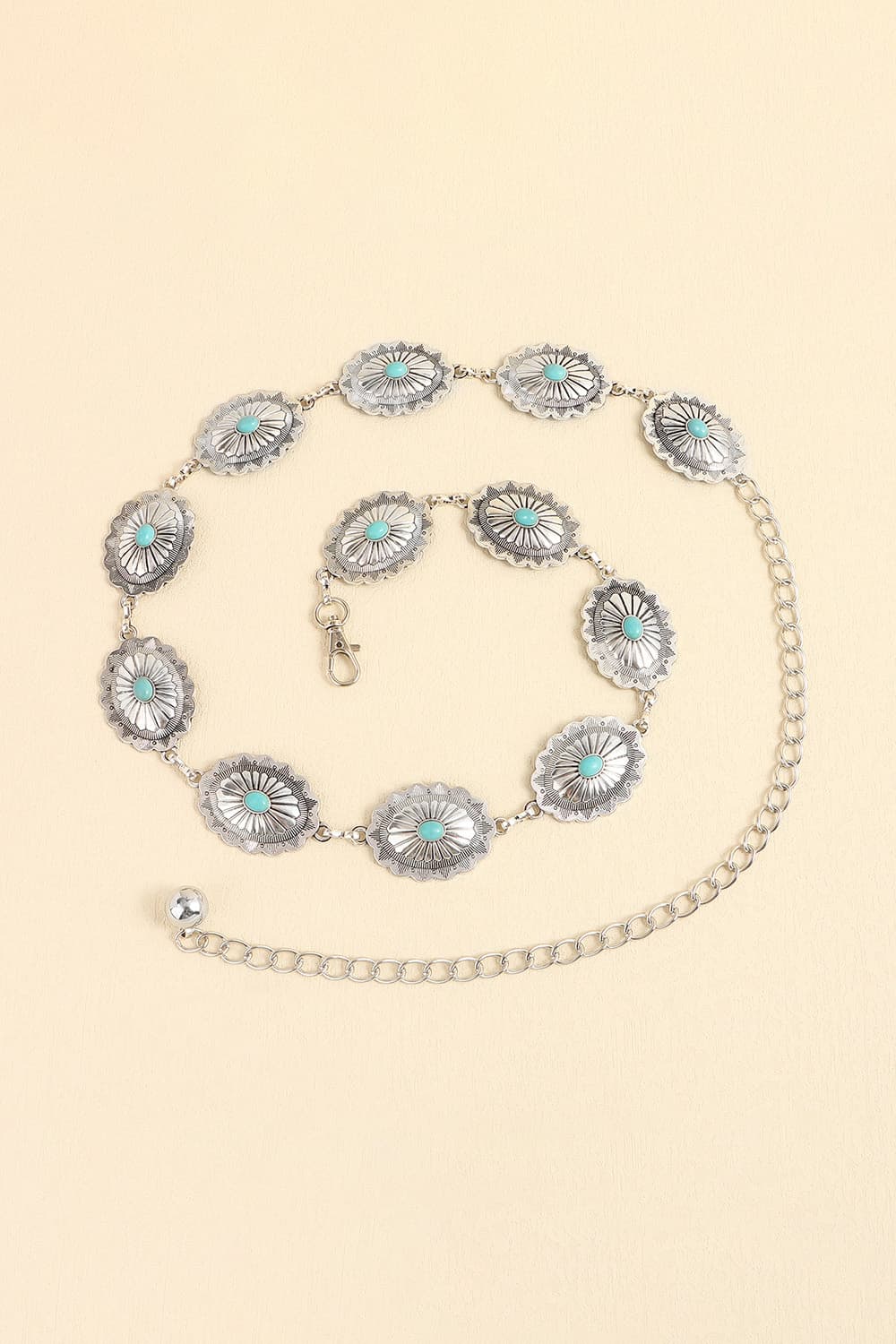 Vintage Turquoise Alloy Belt - Flip Flop Dynasty