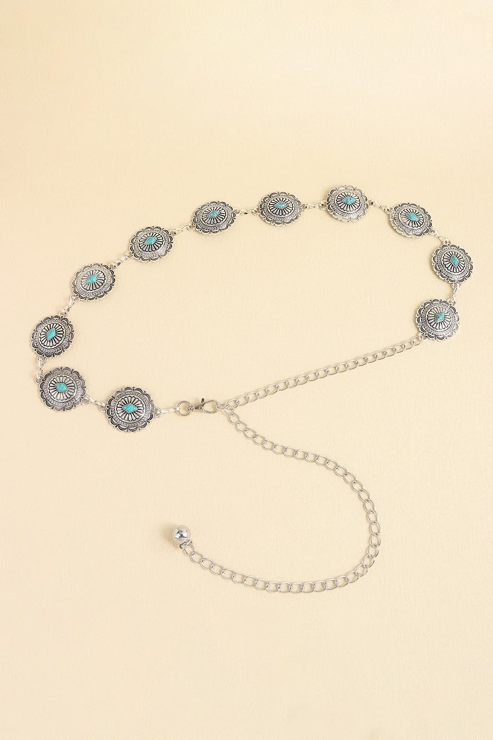 Vintage Turquoise Alloy Belt - Flip Flop Dynasty