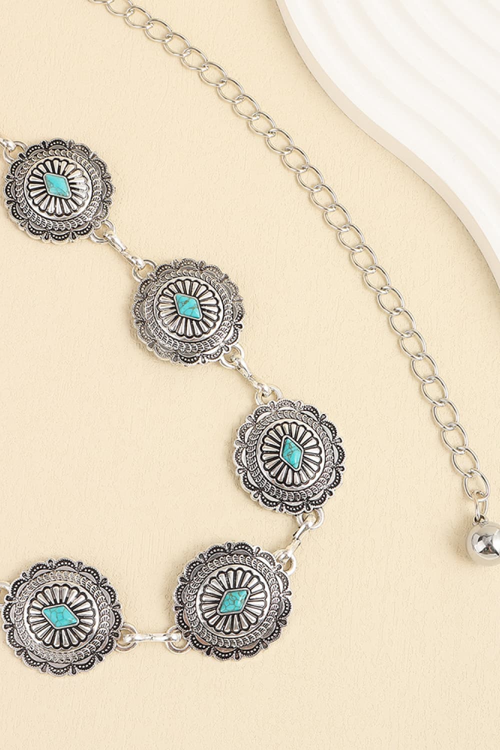 Vintage Turquoise Alloy Belt - Flip Flop Dynasty