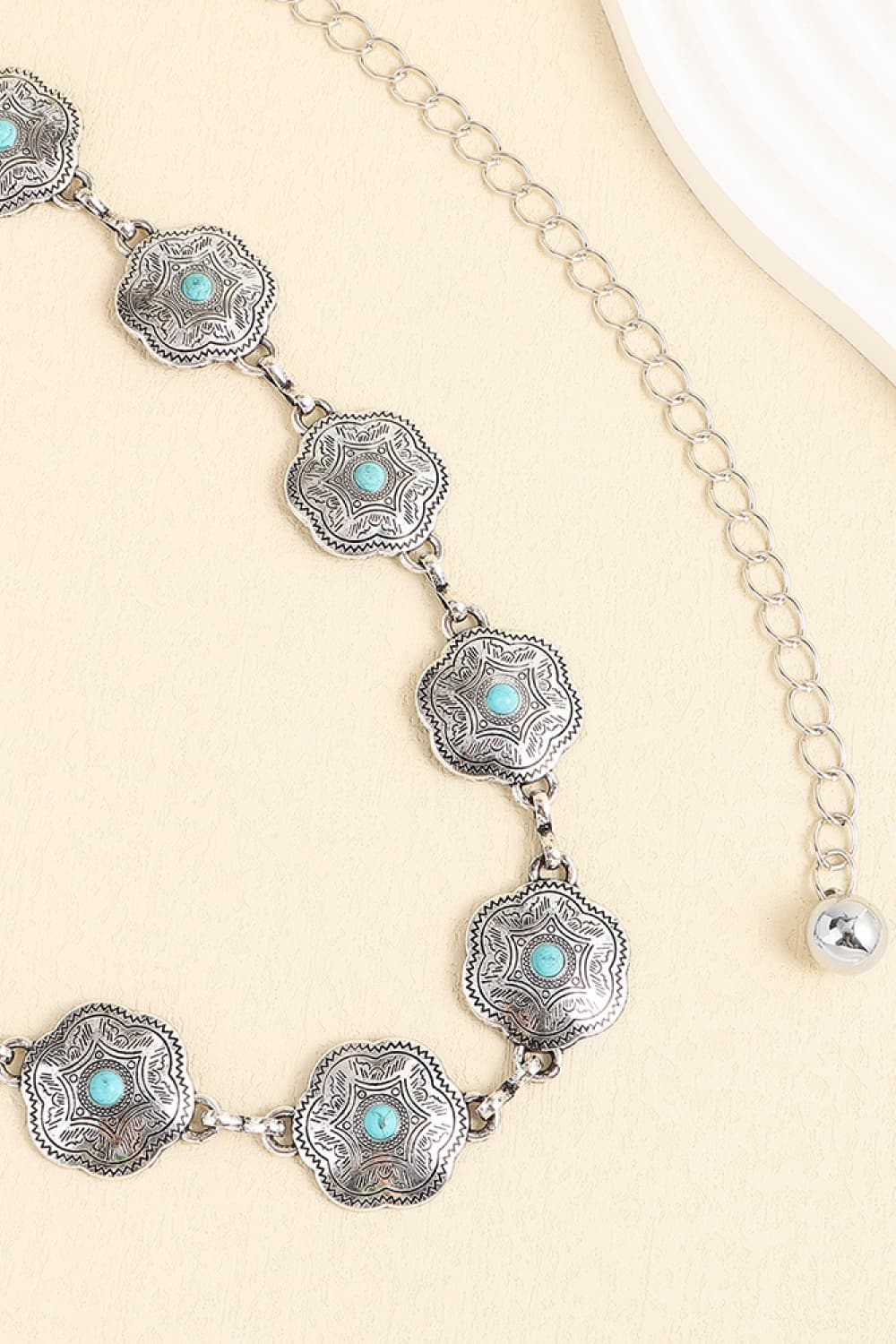Vintage Turquoise Alloy Belt - Flip Flop Dynasty
