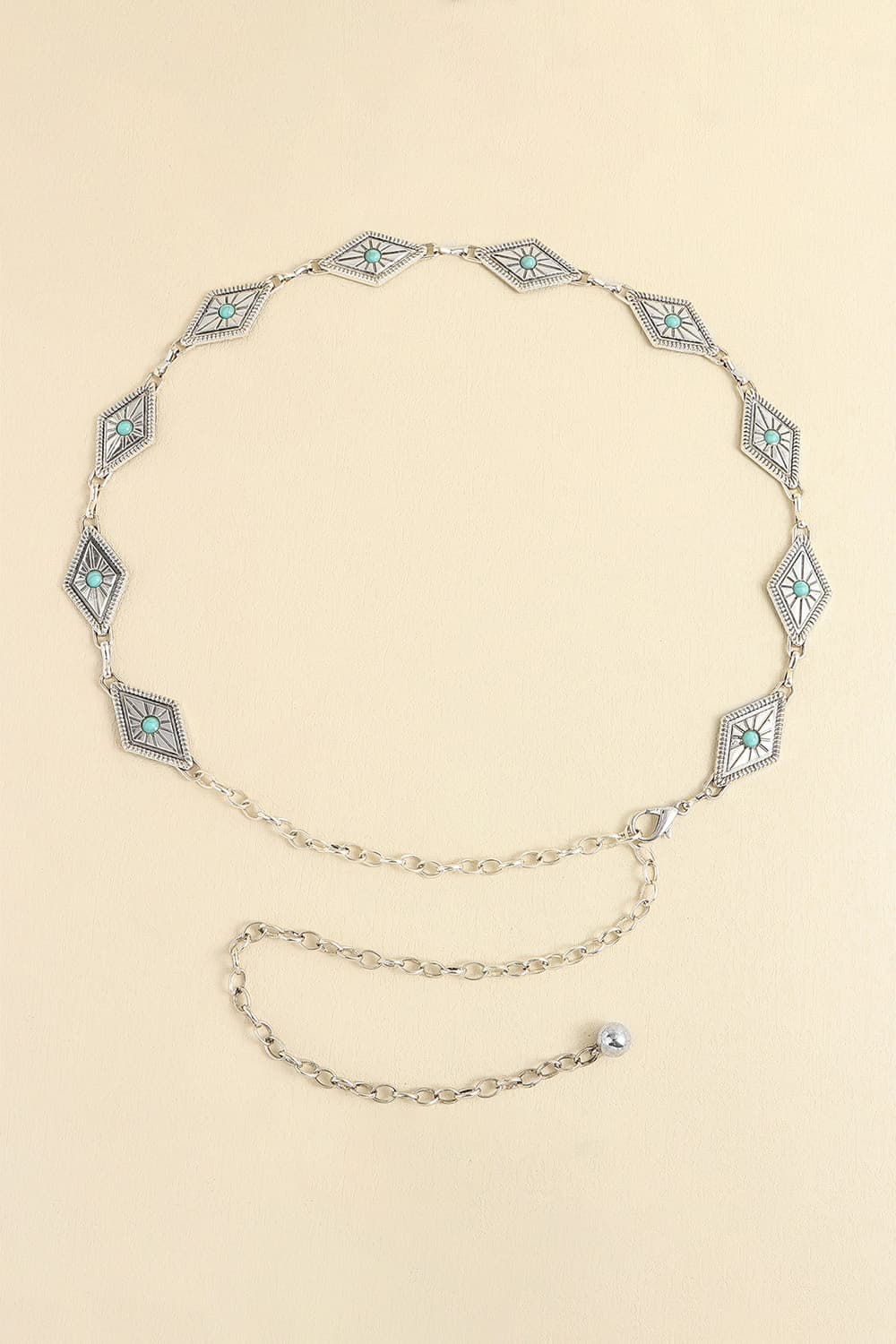 Vintage Turquoise Alloy Belt - Flip Flop Dynasty