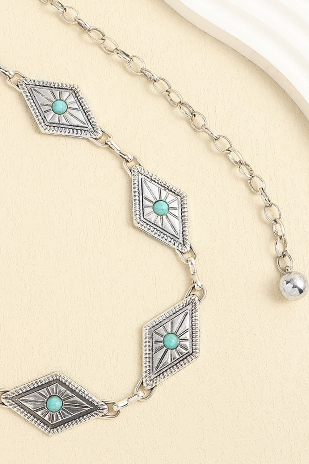 Vintage Turquoise Alloy Belt - Flip Flop Dynasty