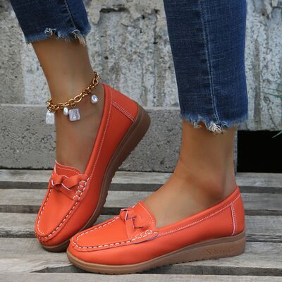 Weave Wedge Heeled Loafers - Flip Flop Dynasty