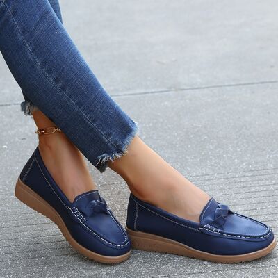 Weave Wedge Heeled Loafers - Flip Flop Dynasty