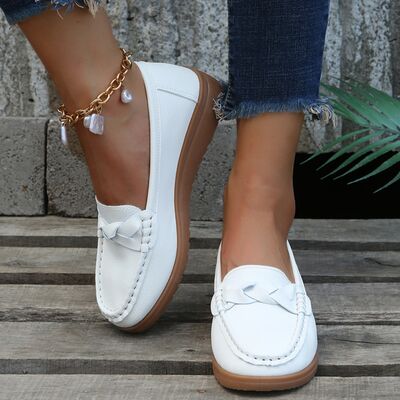Weave Wedge Heeled Loafers - Flip Flop Dynasty