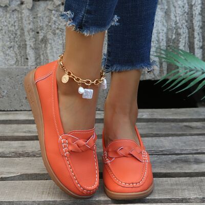 Weave Wedge Heeled Loafers - Flip Flop Dynasty