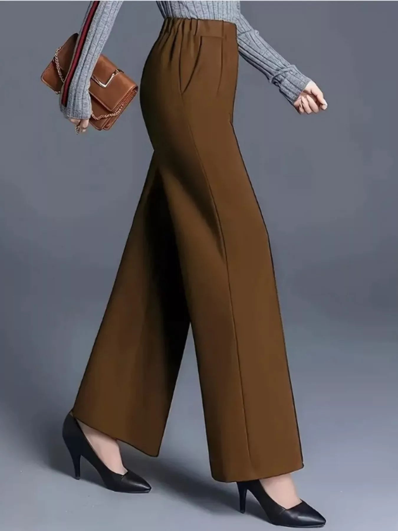 Wide Leg High Waist Pants - Flip Flop Dynasty