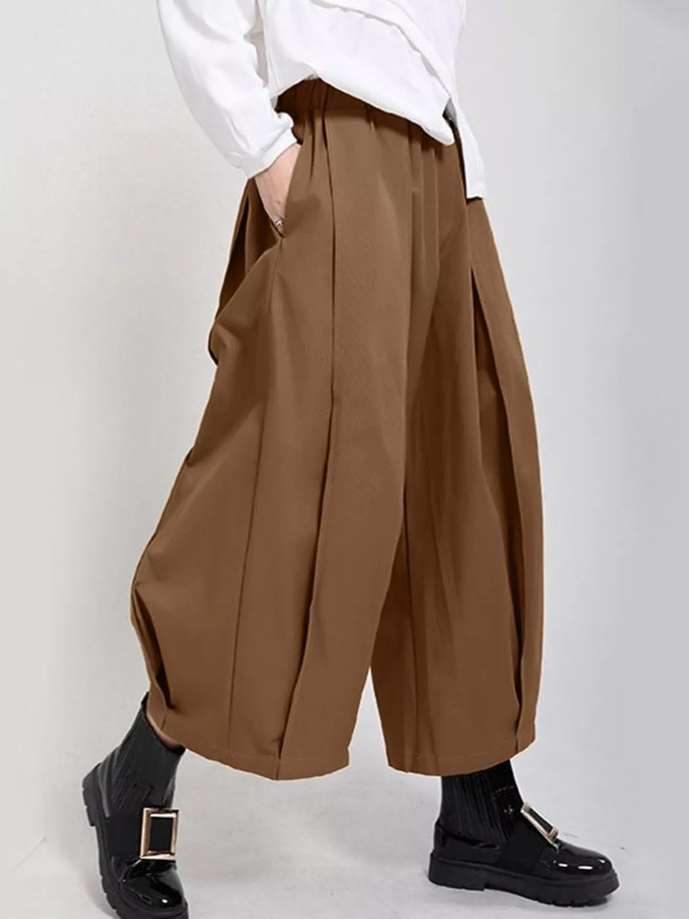 Wide Leg Pleated Detail Pants - Flip Flop Dynasty