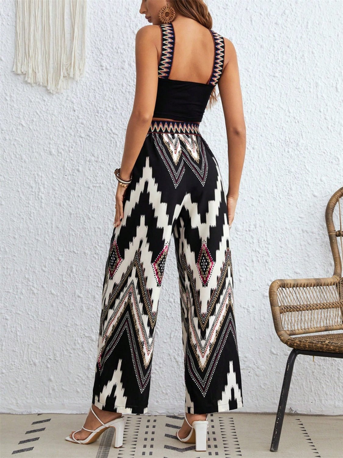 Wide Strap Sleeveless Top and Pants Set - Flip Flop Dynasty