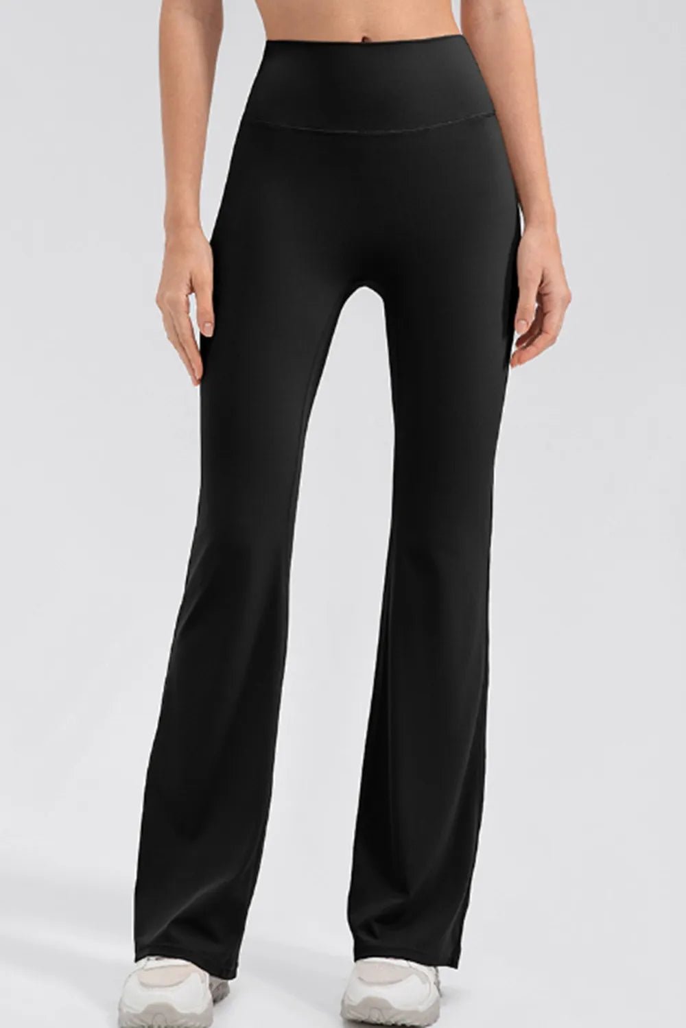 Wide Waistband High Waist Bootcut Active Leggings - Flip Flop Dynasty