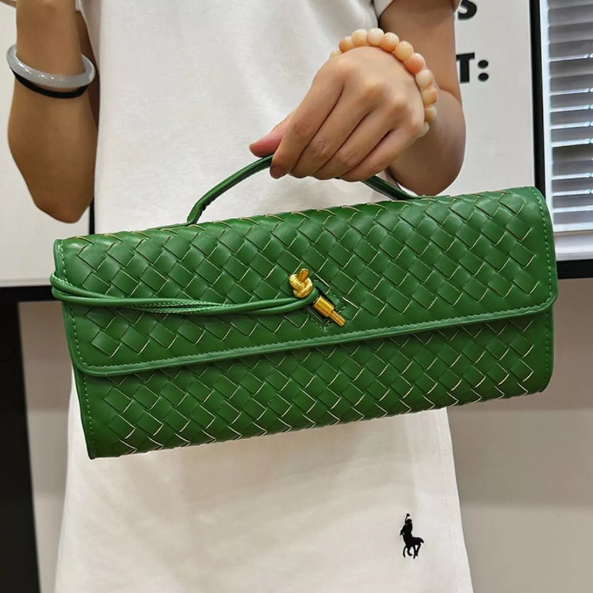 Woven Leather Crossbody Bag - Flip Flop Dynasty