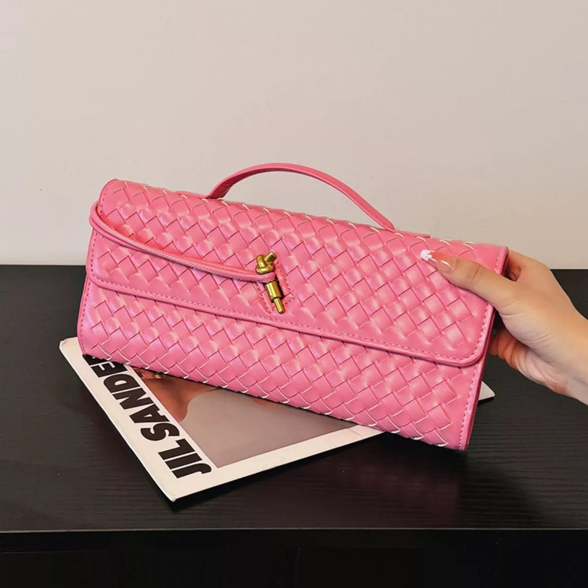 Woven Leather Crossbody Bag - Flip Flop Dynasty