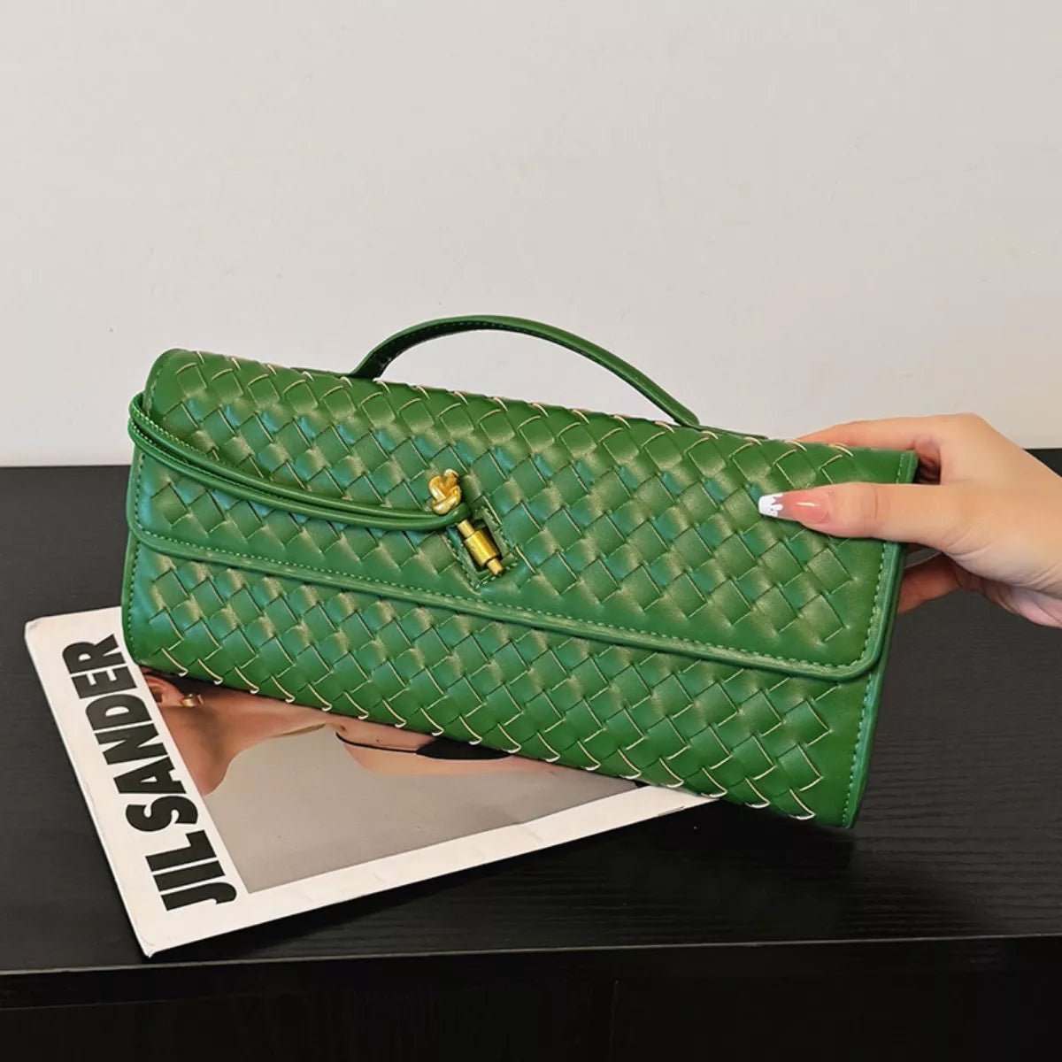 Woven Leather Crossbody Bag - Flip Flop Dynasty