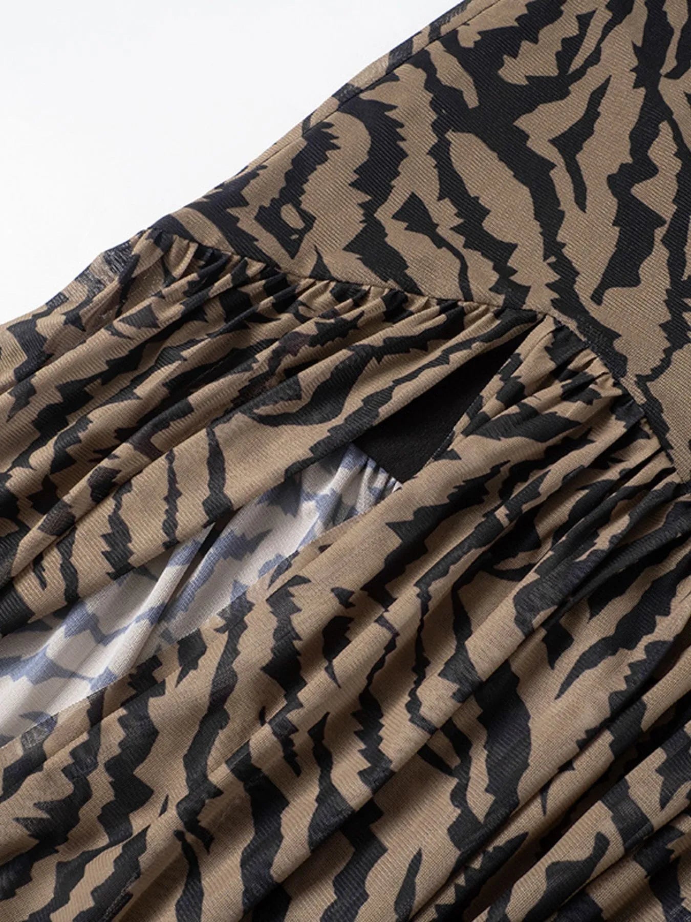 Zebra Print Maxi Dress with Side Slit - Flip Flop Dynasty