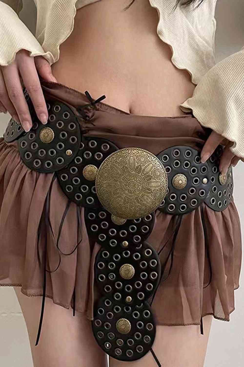 Zinc Alloy PU Disc Belt - Flip Flop Dynasty