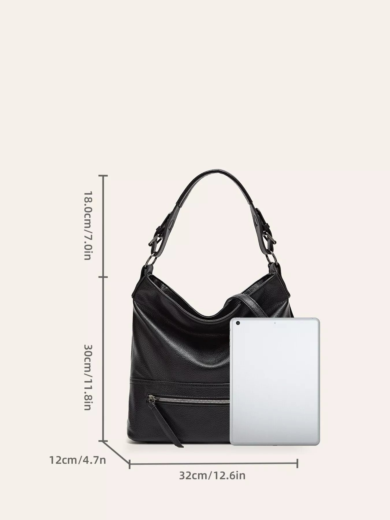 Zip Front Classic Leather Handbag - Flip Flop Dynasty