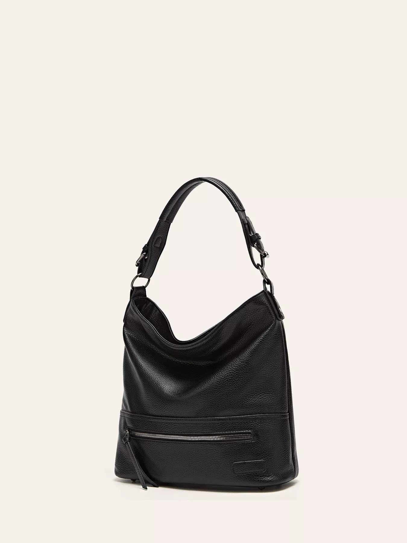 Zip Front Classic Leather Handbag - Flip Flop Dynasty