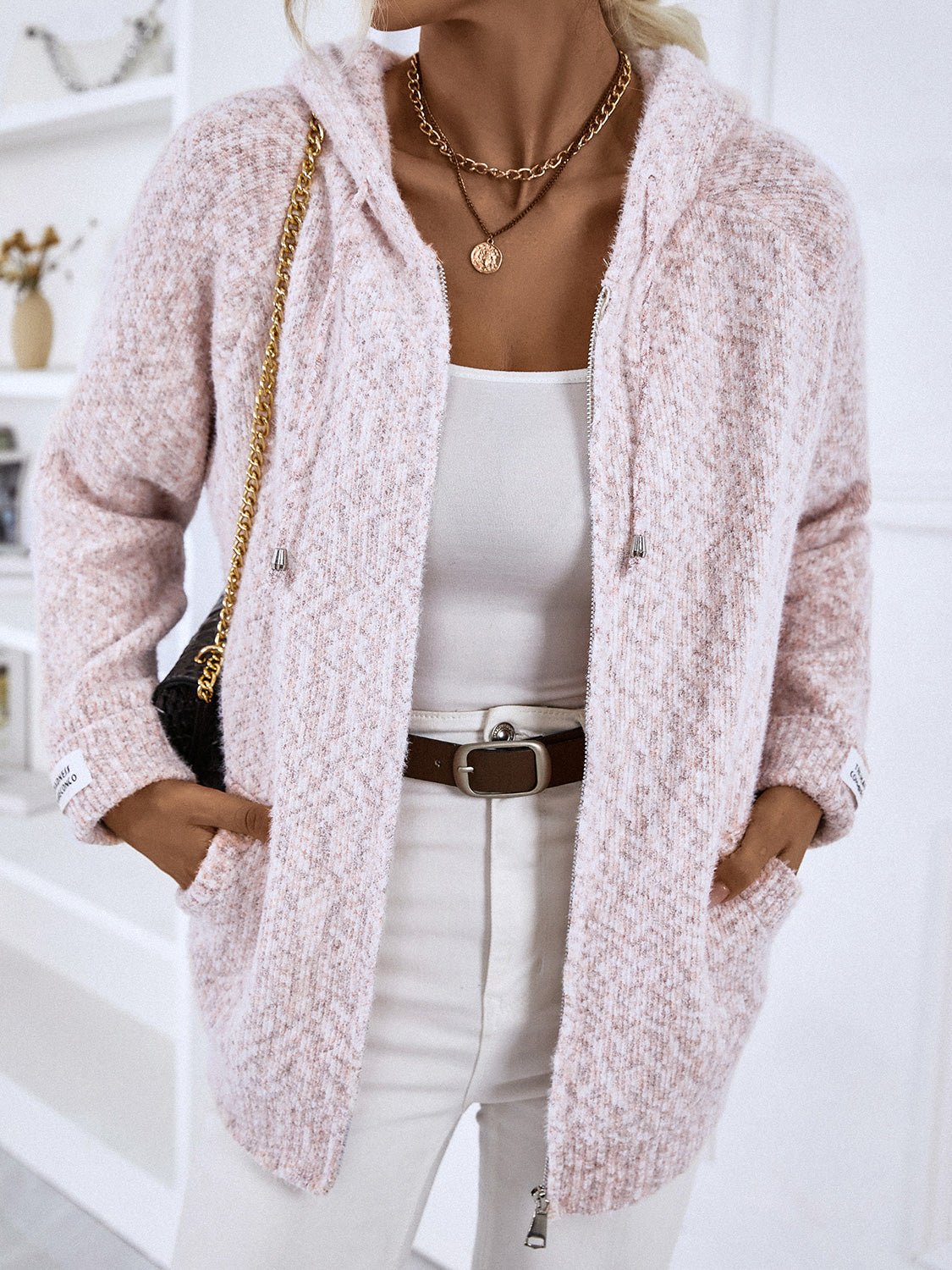 Zip - Up Hooded Sweater - Flip Flop Dynasty