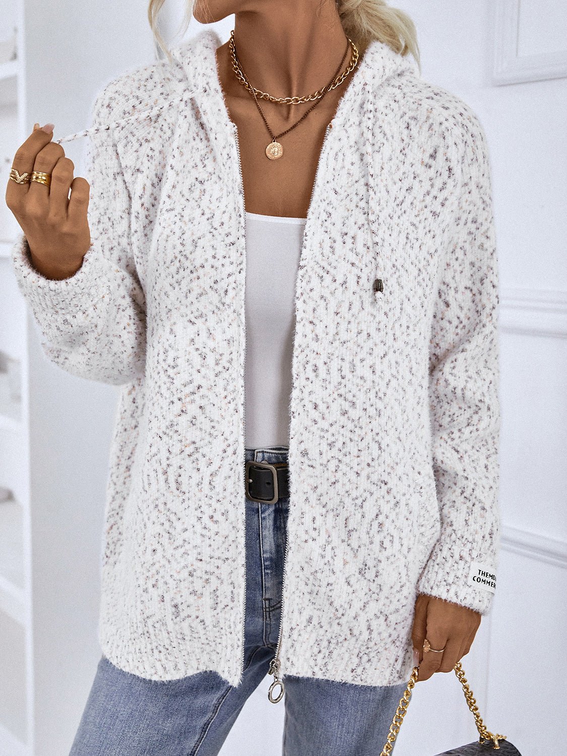 Zip - Up Hooded Sweater - Flip Flop Dynasty
