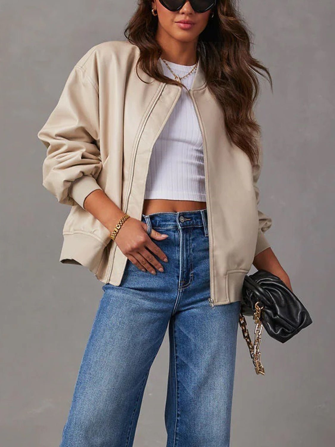 Zip Up Long Sleeve Jacket - Flip Flop Dynasty