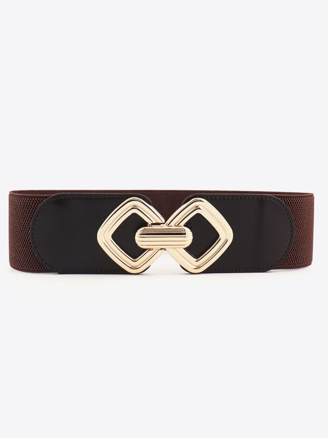 Geometric Buckle Elastic Wide Belt - Flip Flop Dynasty