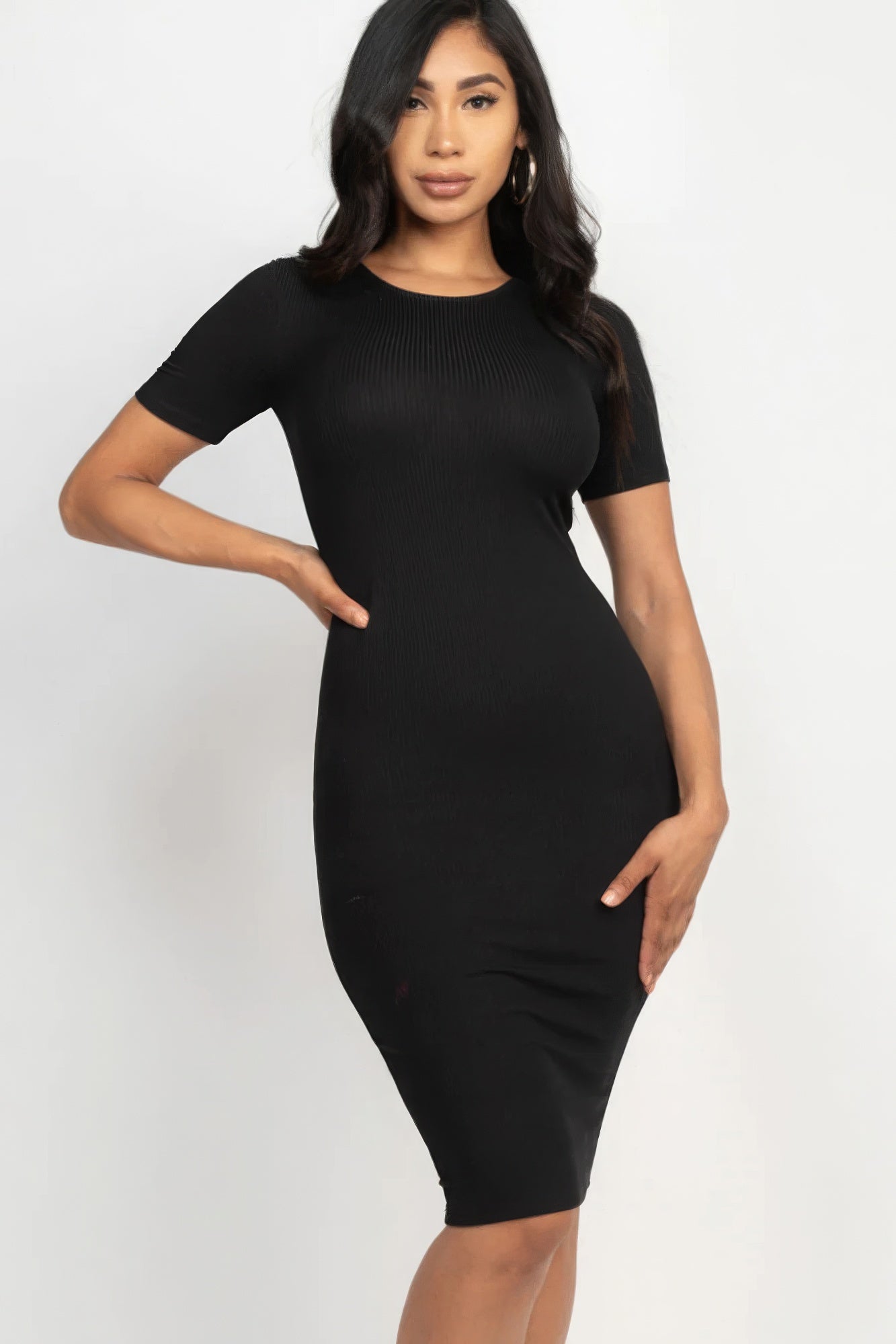 Ribbed Bodycon Midi Dress - Flip Flop Dynasty