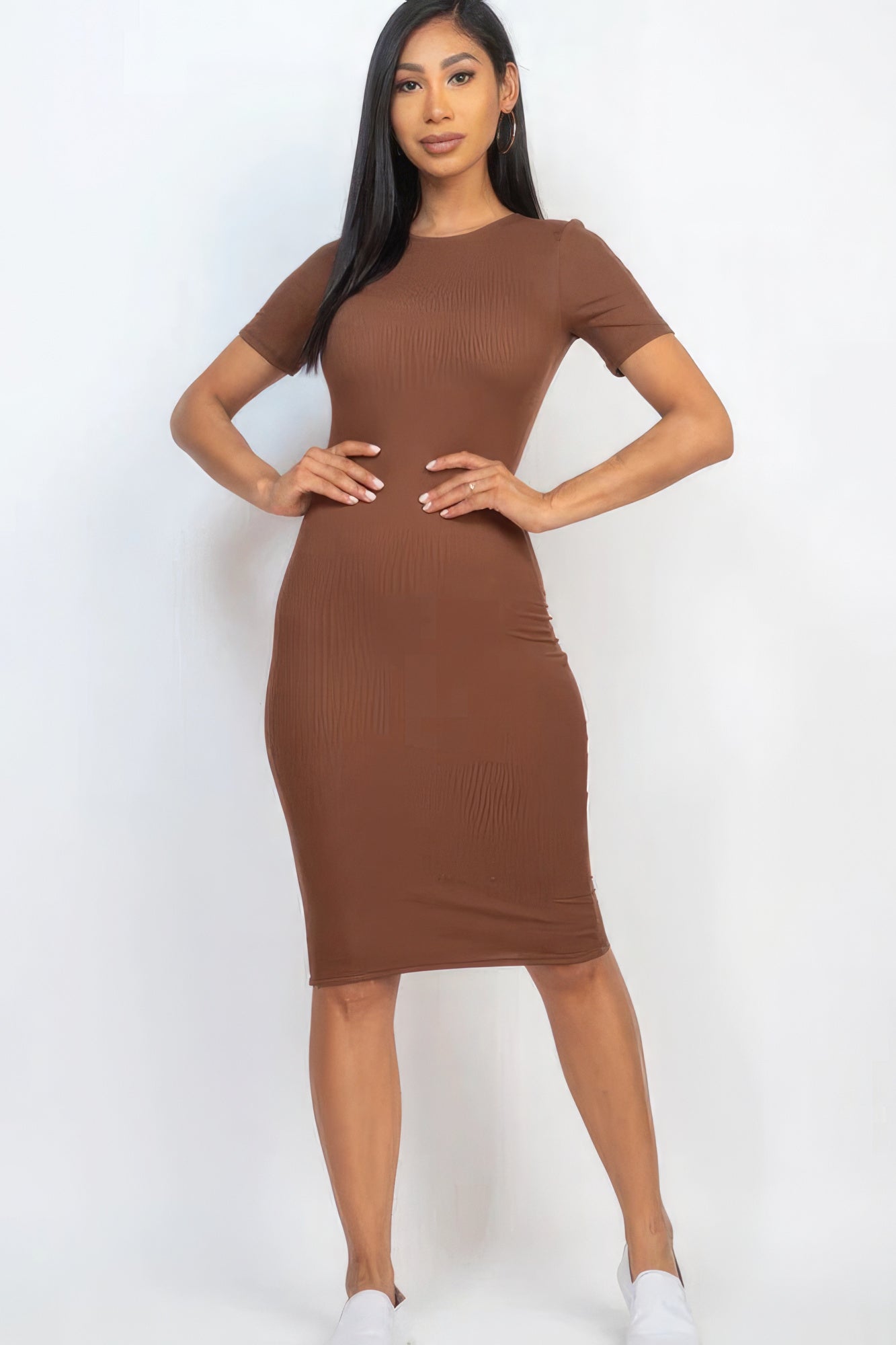 Ribbed Bodycon Midi Dress - Flip Flop Dynasty