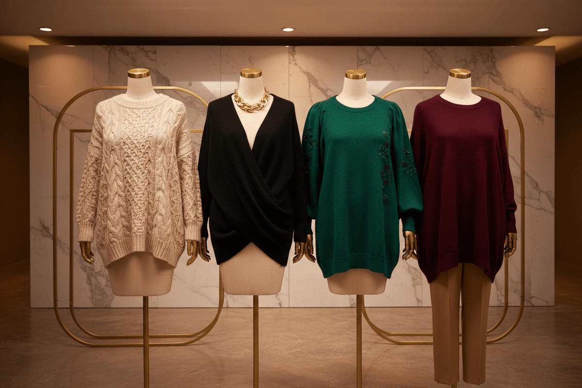 Femme Luxe Curve Sweaters - Flip Flop Dynasty
