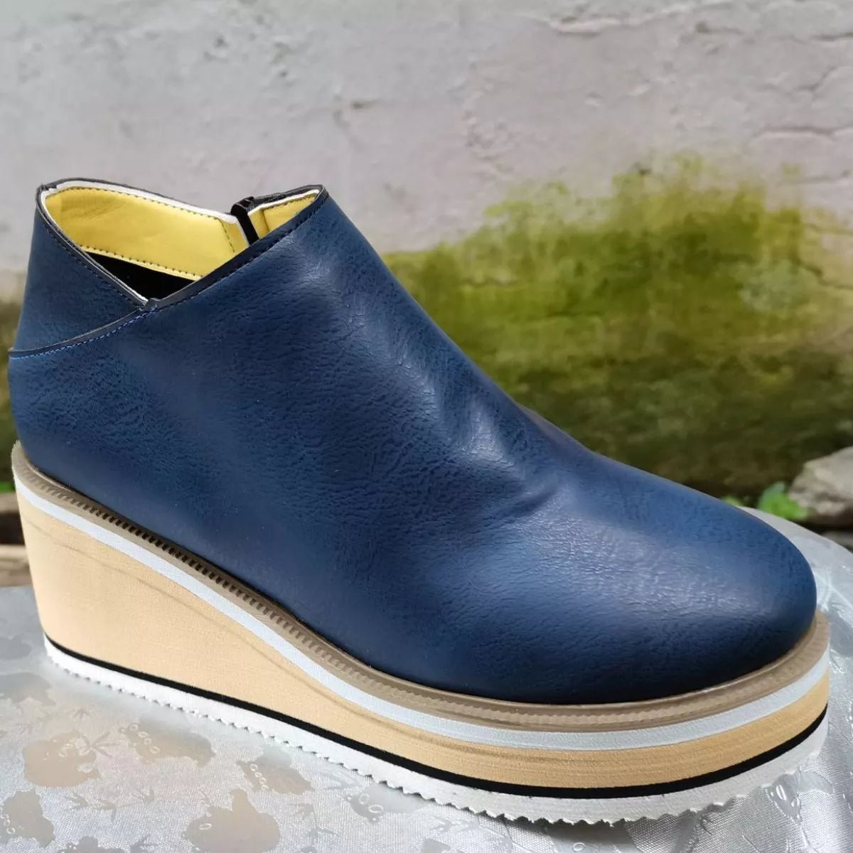 Ankle Wedge Boots with Zipper - Flip Flop Dynasty