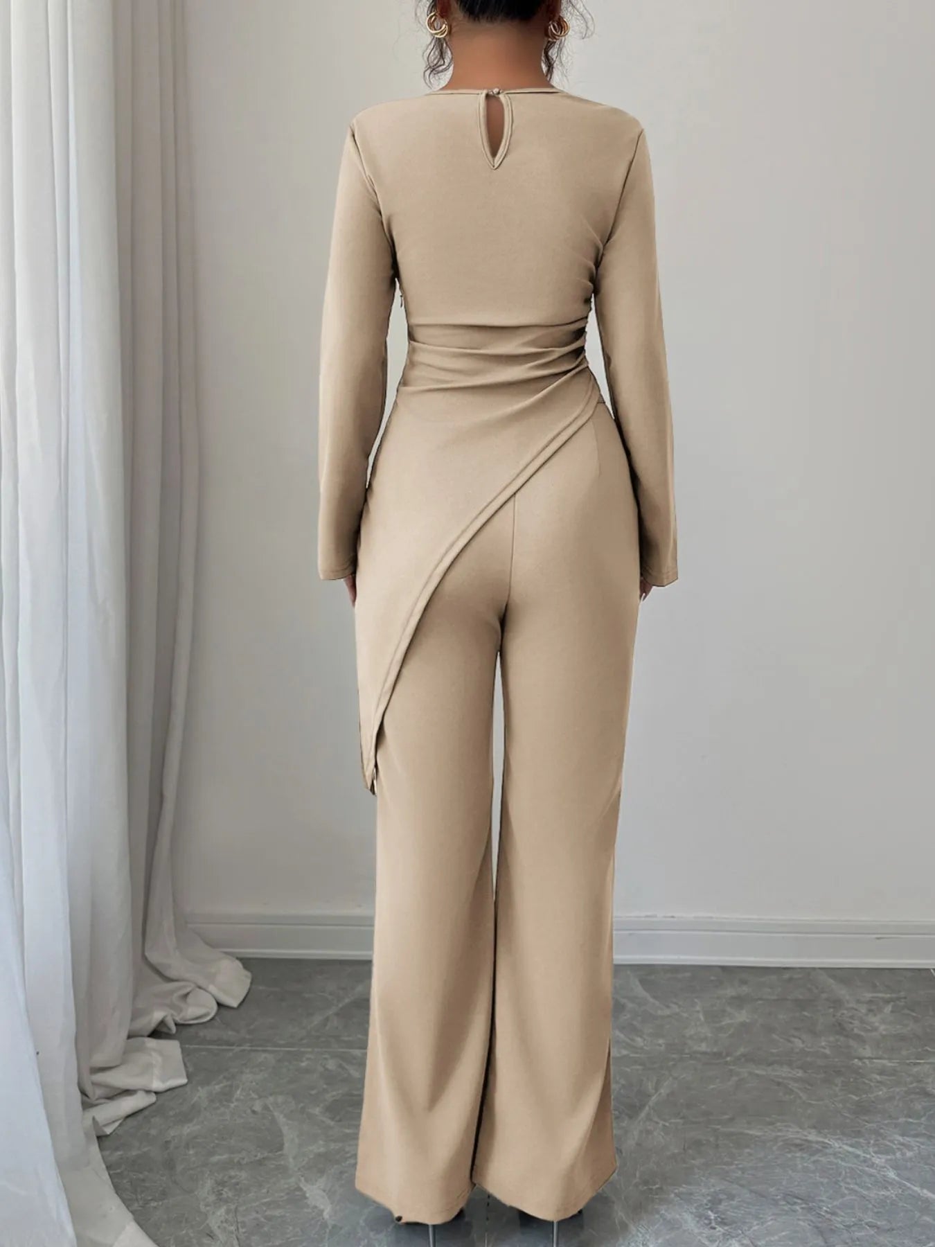Asymmetric Long Sleeve Top and Pants Set - Flip Flop Dynasty