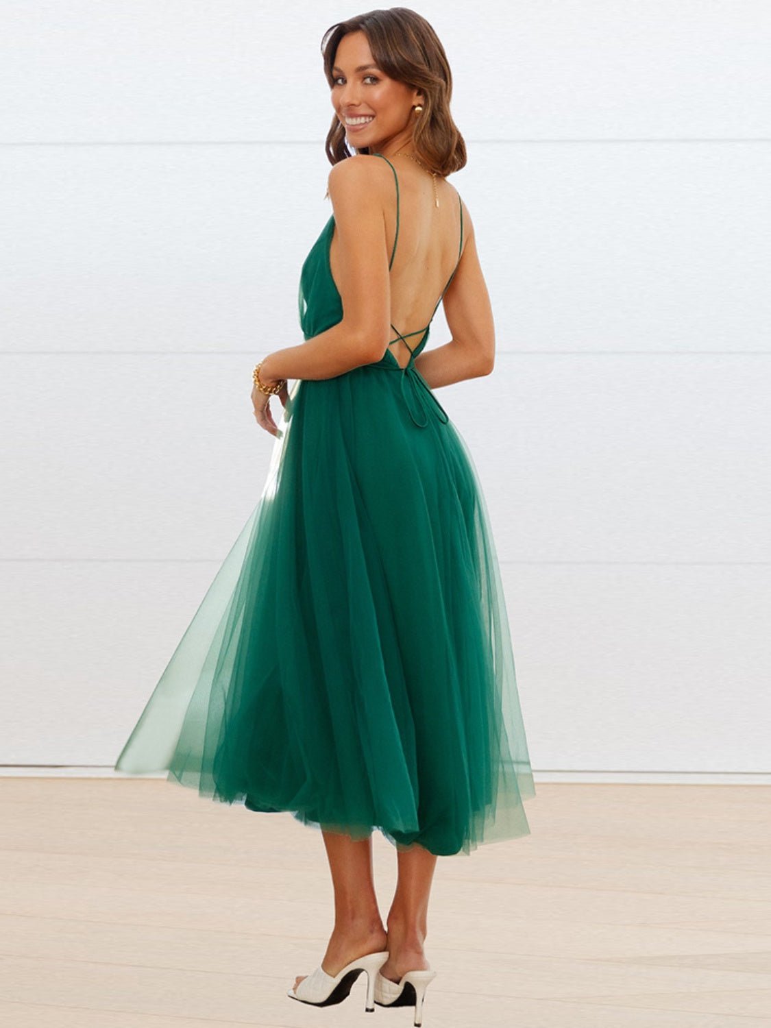 Backless Crisscross Sleeveless Midi Dress - Flip Flop Dynasty