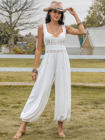 Backless Wide Strap Wide Leg Jumpsuit - Flip Flop Dynasty