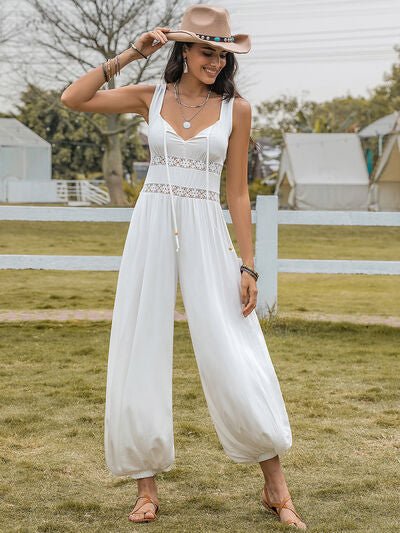 Backless Wide Strap Wide Leg Jumpsuit - Flip Flop Dynasty