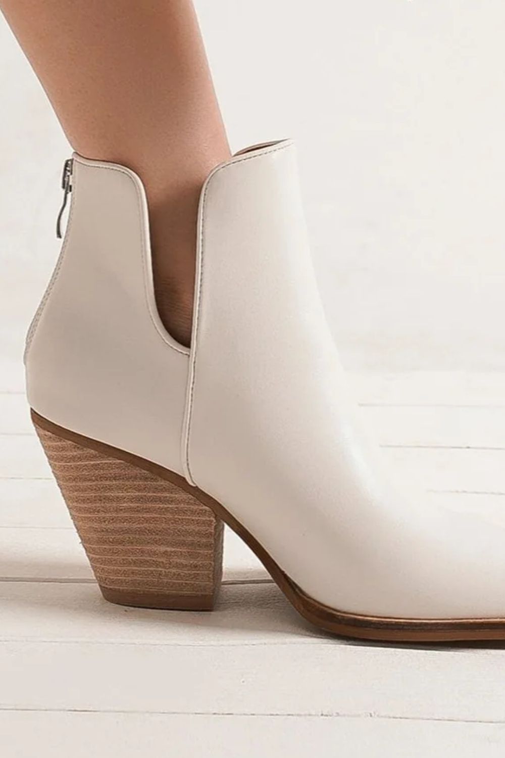 Beast Fashion Pointed Metal - Tip Toe Block Heel Ankle Boots - Flip Flop Dynasty