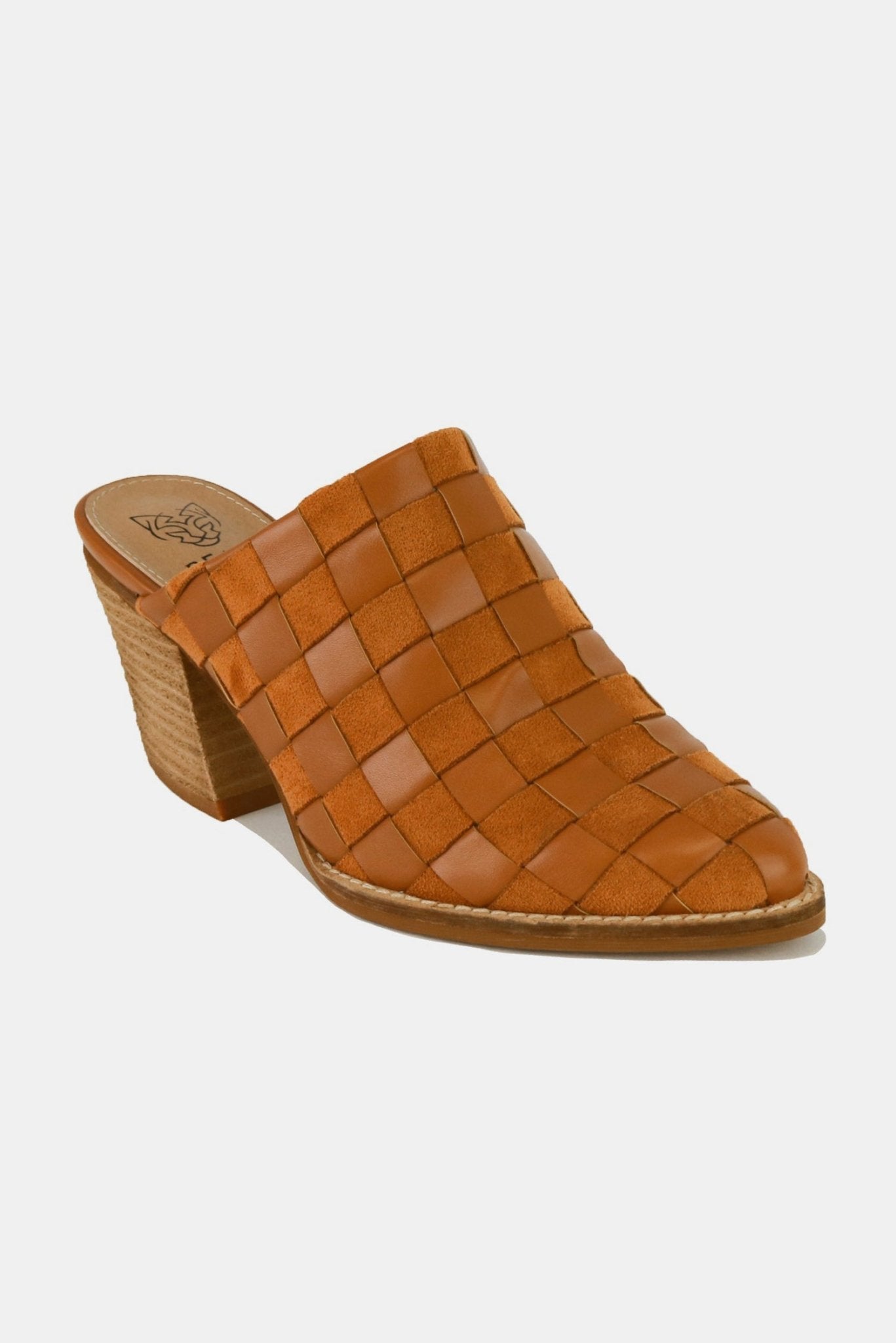 Beast Fashion Woven Checkerboard Block Heel Mule Shoes - Flip Flop Dynasty