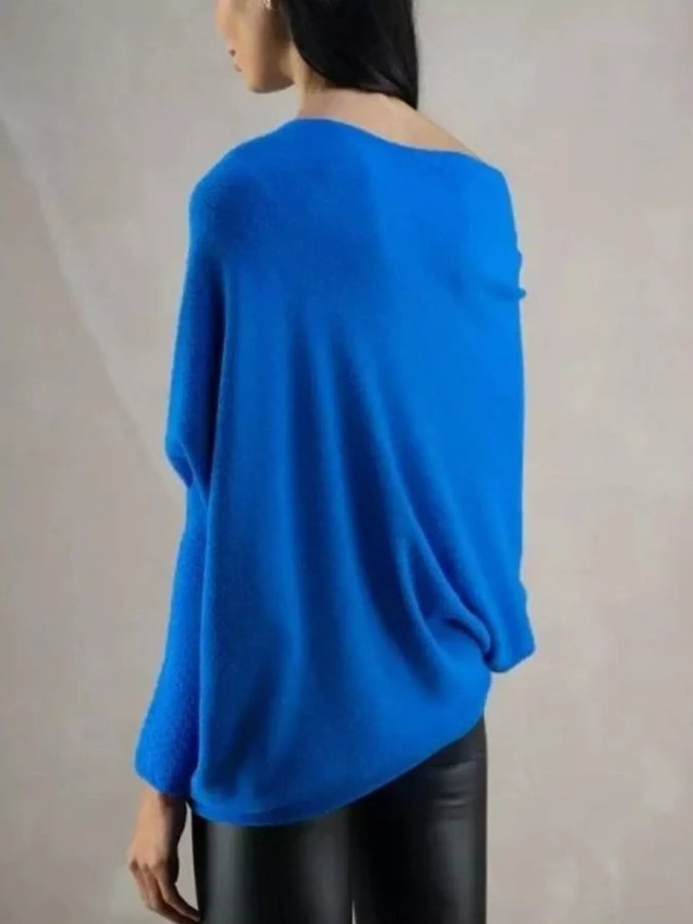 Boat Neck Long Sleeve Sweater - Flip Flop Dynasty